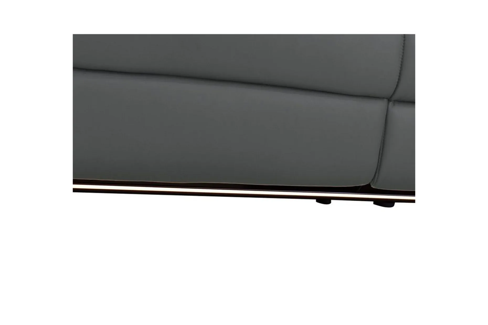 Sofa 2-seter Pareli Grå, Lær/PU, Manuell hvilestol