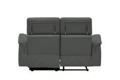 Sofa 2-seter Pareli Grå, Lær/PU, Manuell hvilestol