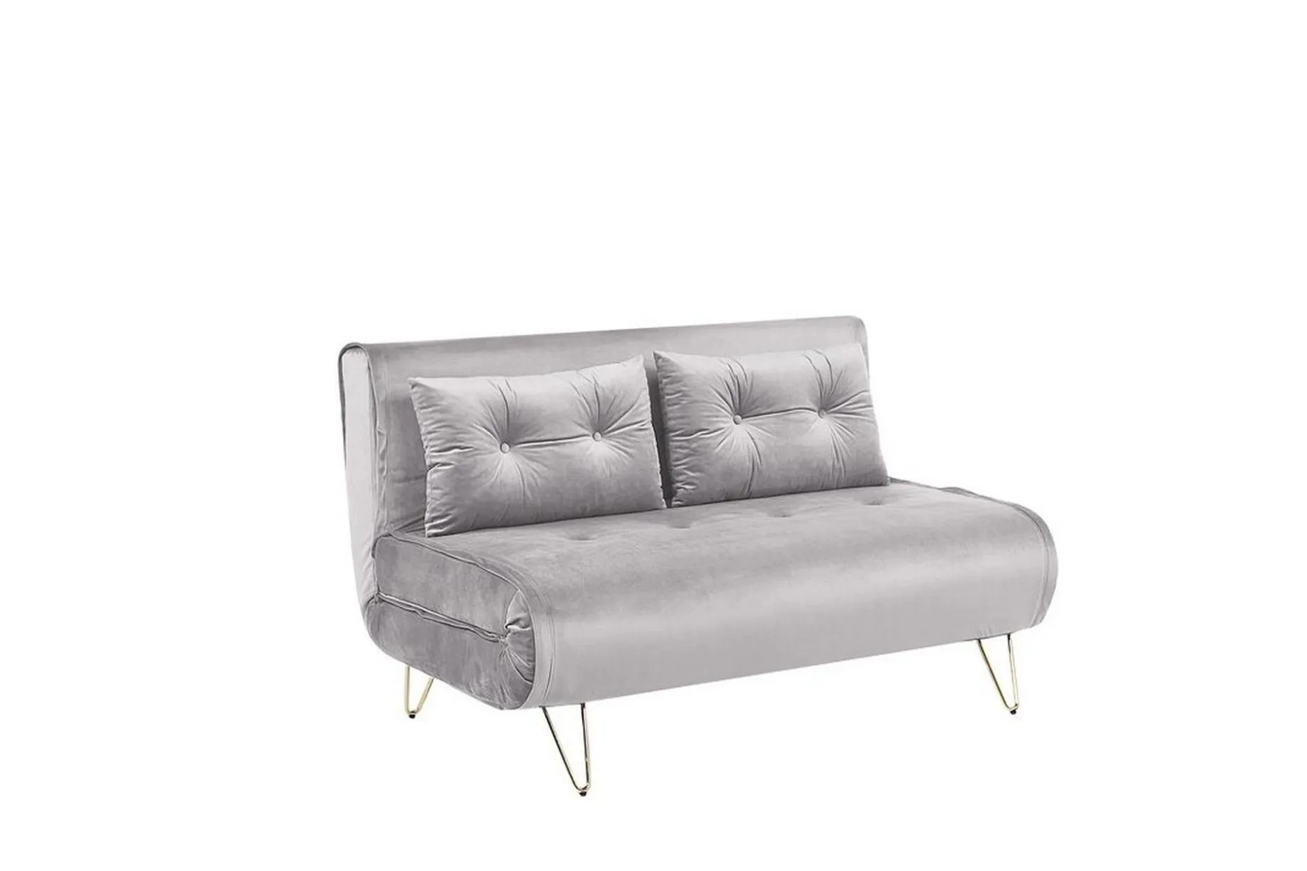 Sofa 2-seters Fløyel grå VESTFOLD