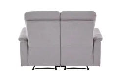 Sofa 2-seter Southbrook Lys grå, Stoff/tre/metall, Elektrisk recliner