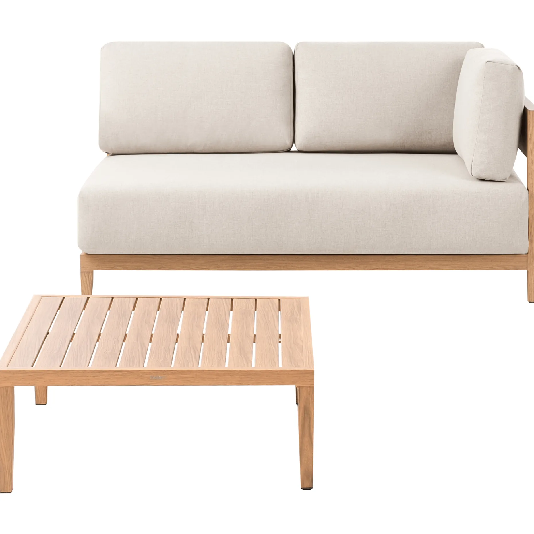 Sofa utendørs med bord 2-seter Sampieri
