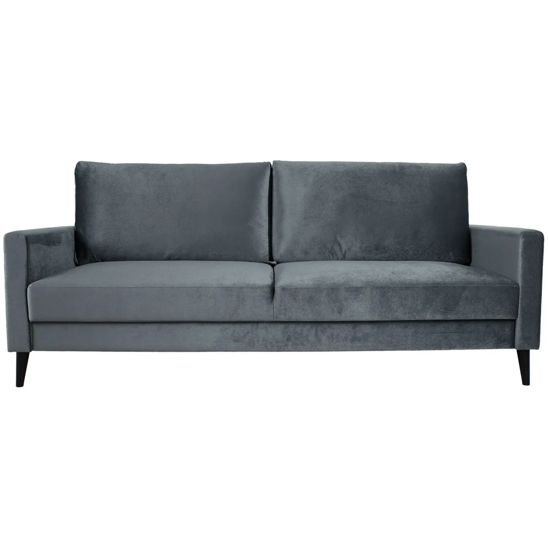 Sovesofa HOME4YOU Anna med oppbevaringsboks Grå fløyel