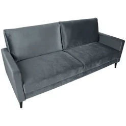 Sovesofa HOME4YOU Anna med oppbevaringsboks Grå fløyel