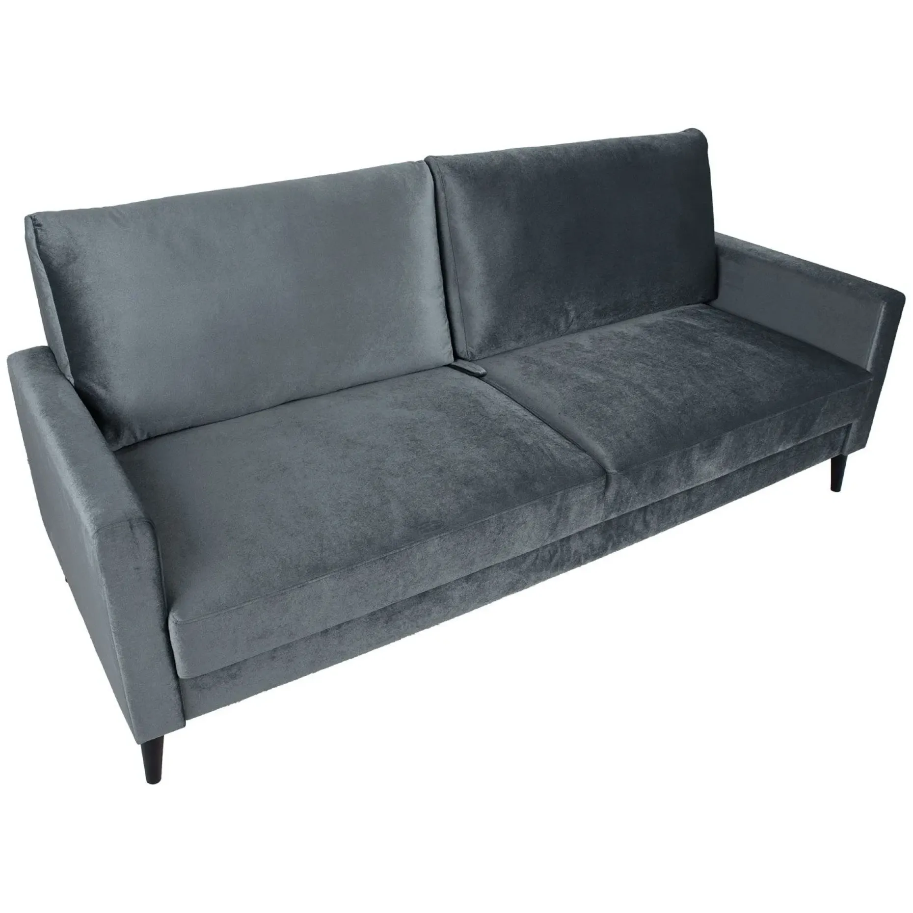 Sovesofa HOME4YOU Anna med oppbevaringsboks Grå fløyel