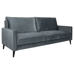 Sovesofa HOME4YOU Anna med oppbevaringsboks Grå fløyel