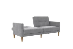 Sovesofa Lilly Lys grå, Fløyel