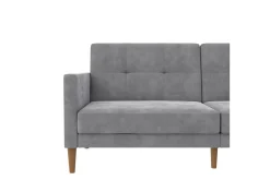 Sovesofa Lilly Lys grå, Fløyel