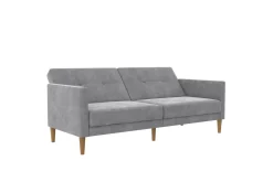Sovesofa Lilly Lys grå, Fløyel