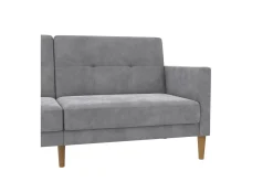 Sovesofa Lilly Lys grå, Fløyel