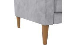 Sovesofa Lilly Lys grå, Fløyel