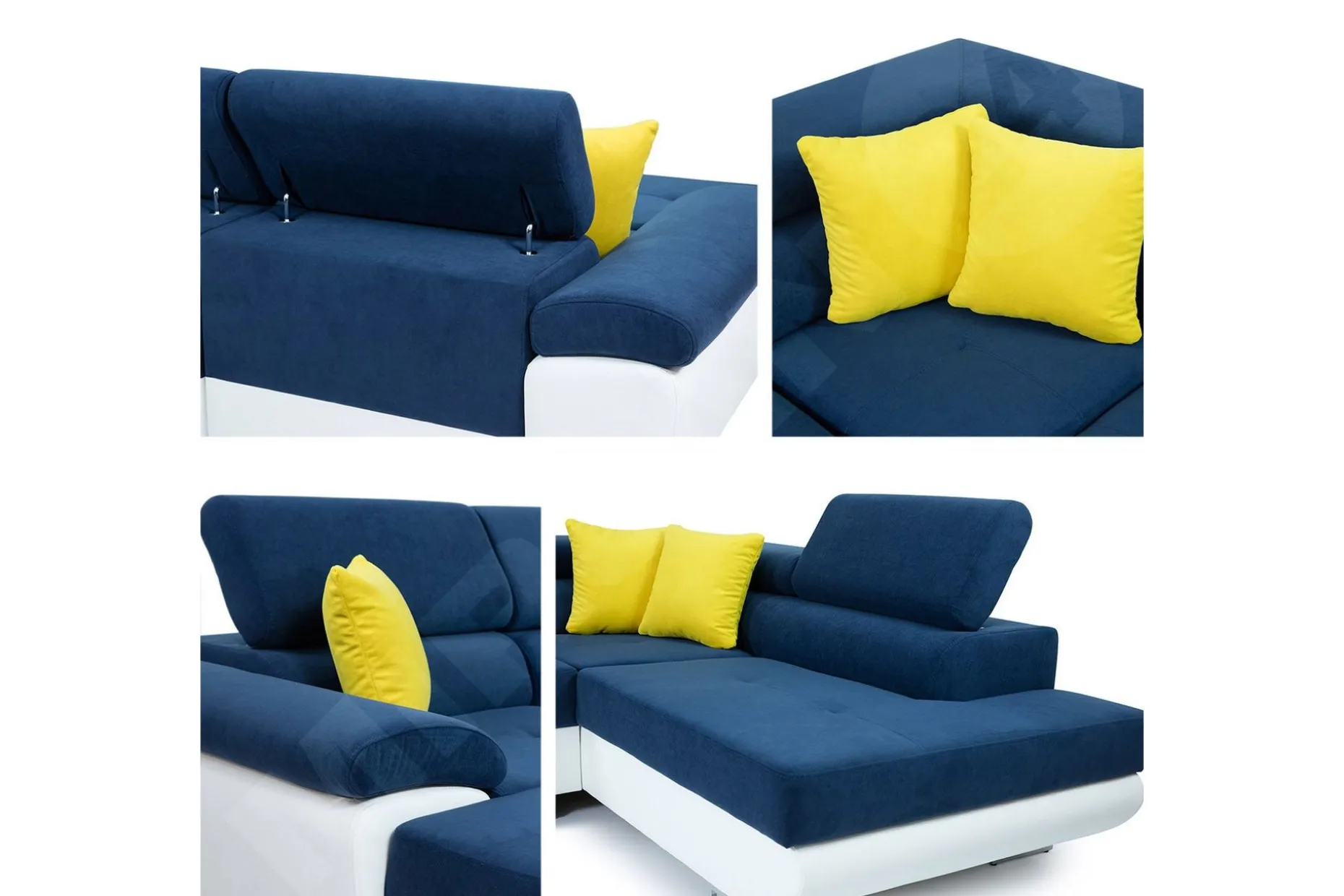 Sovesofa 4-seters U-formet 345x202 cm Venstre