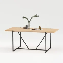 Spisebord HOME4YOU Cindy melamin eik 180x90x75 cm