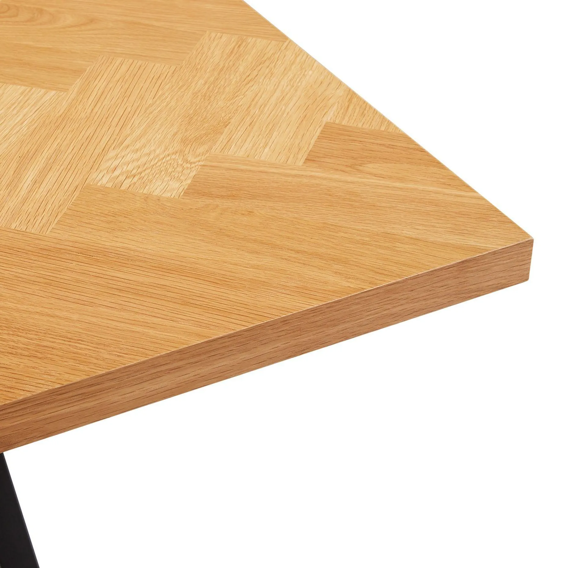 Spisebord HOME4YOU Rowan 200x90x75 cm Fiskebensmønstret eik