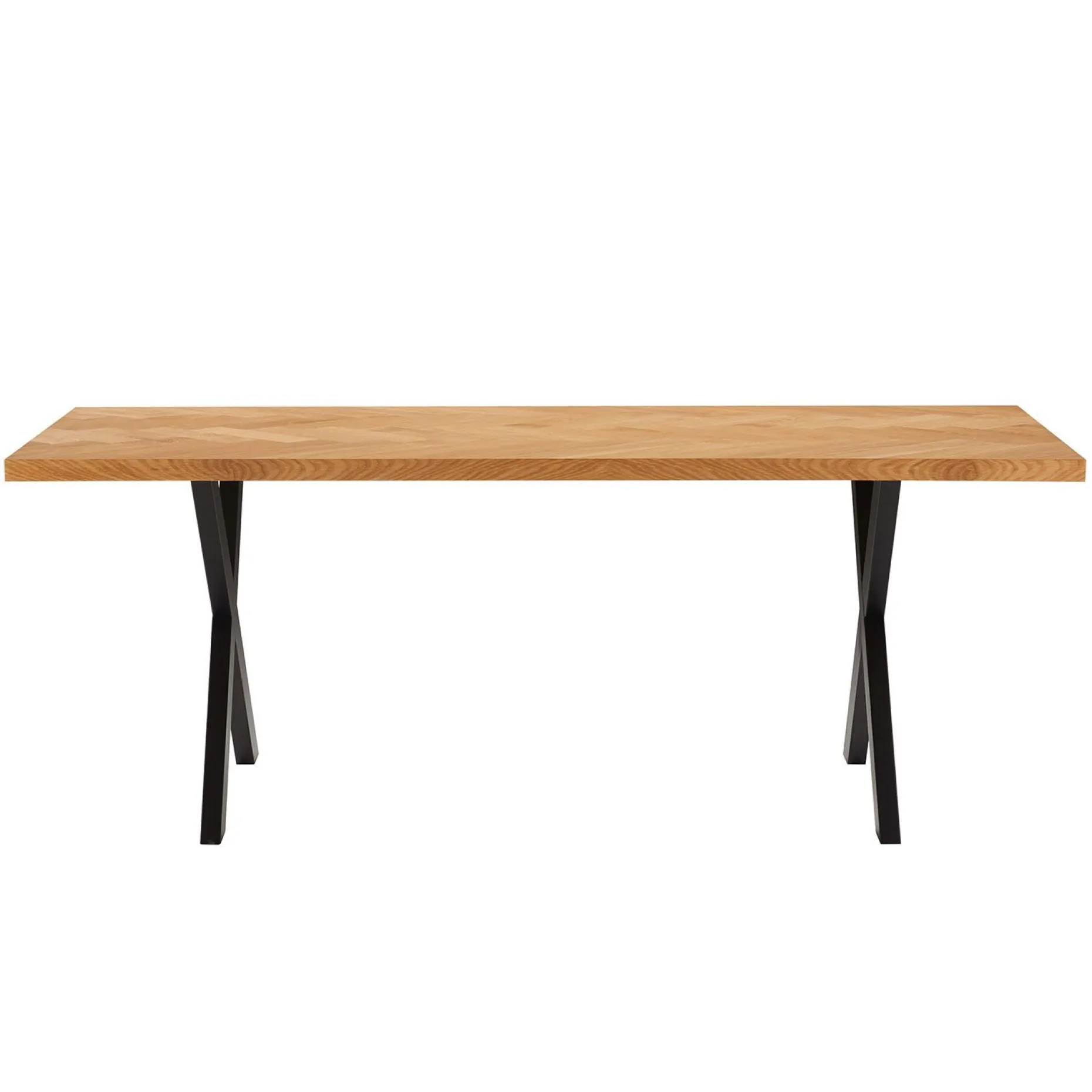 Spisebord HOME4YOU Rowan 200x90x75 cm Fiskebensmønstret eik