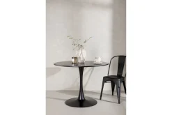 Spisebord Venture Home Glade spisebord 100x74 cm rundt Black
