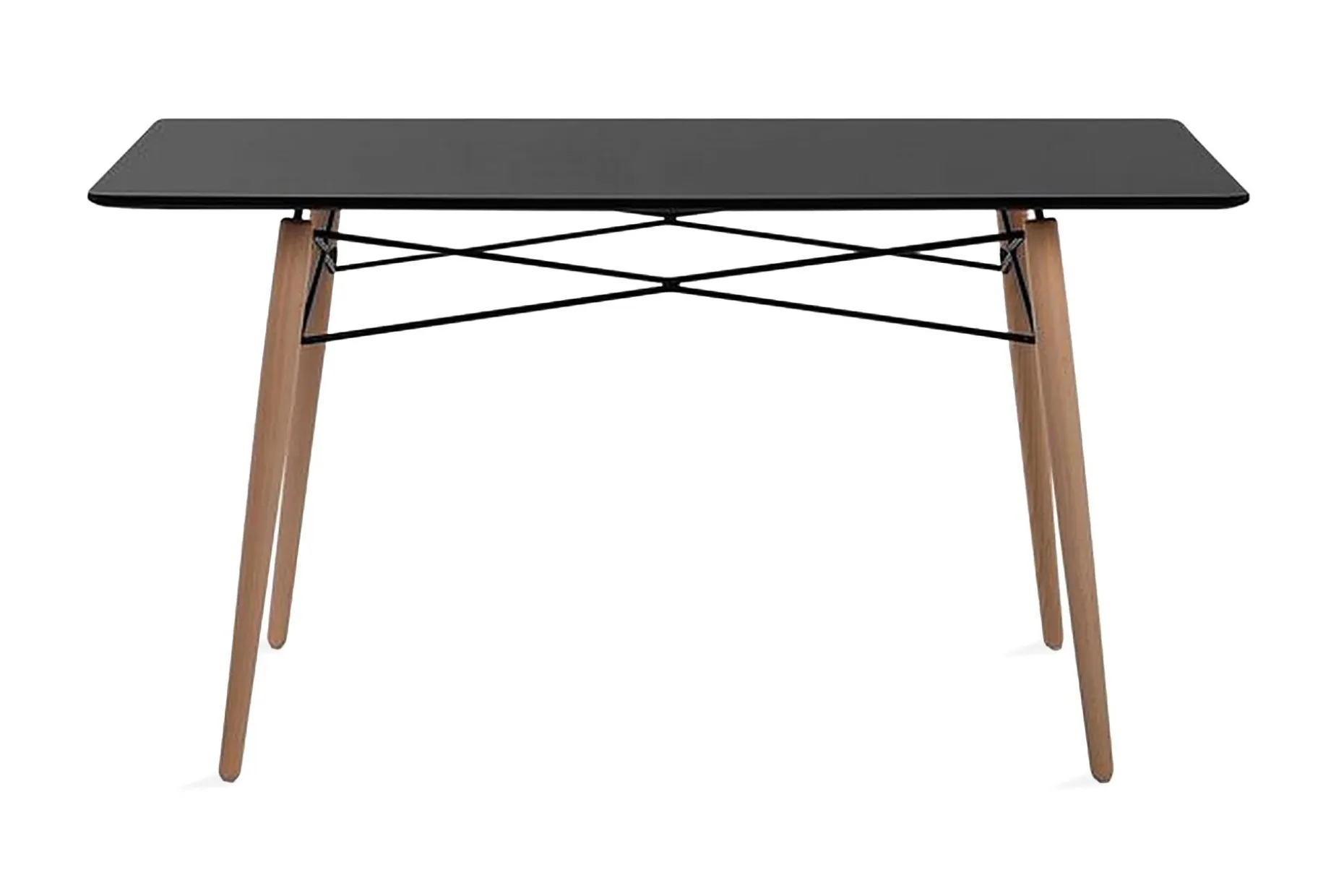 Spisebord 140 x 80 cm svart BIONDI