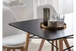 Spisebord 140 x 80 cm svart BIONDI