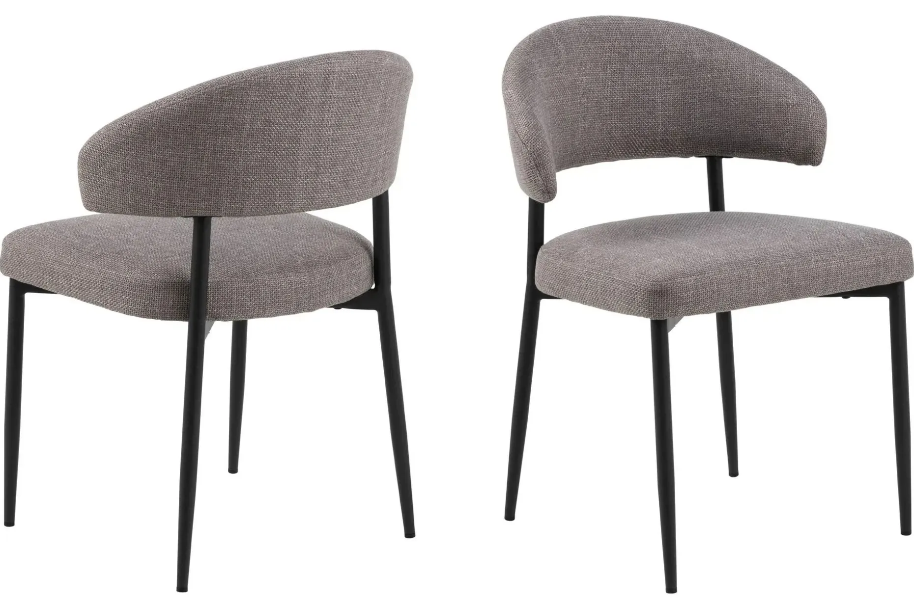 Spisegruppe Bark Kopparbo spisebord 200 cm med 6 Sawako Greige stoler Svart|Greige