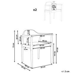 Spisestol Oakdale 2-pakning