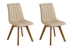 Spisestol 2 stk beige CALGARY