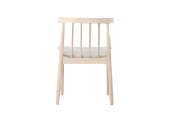 Spisestol uten armlener Peach Flora spisestol - Whitewash-ben / Beige stoff Hvitvasket