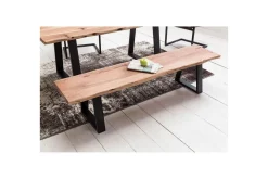Spisestuebenk Wohnling Heltre tre kant med metallben landstil Uten ryggstøtte, 160 cm