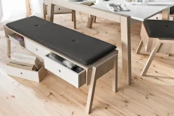 SPOT Benk med Oppbevaring Tre / Natur / Hvit