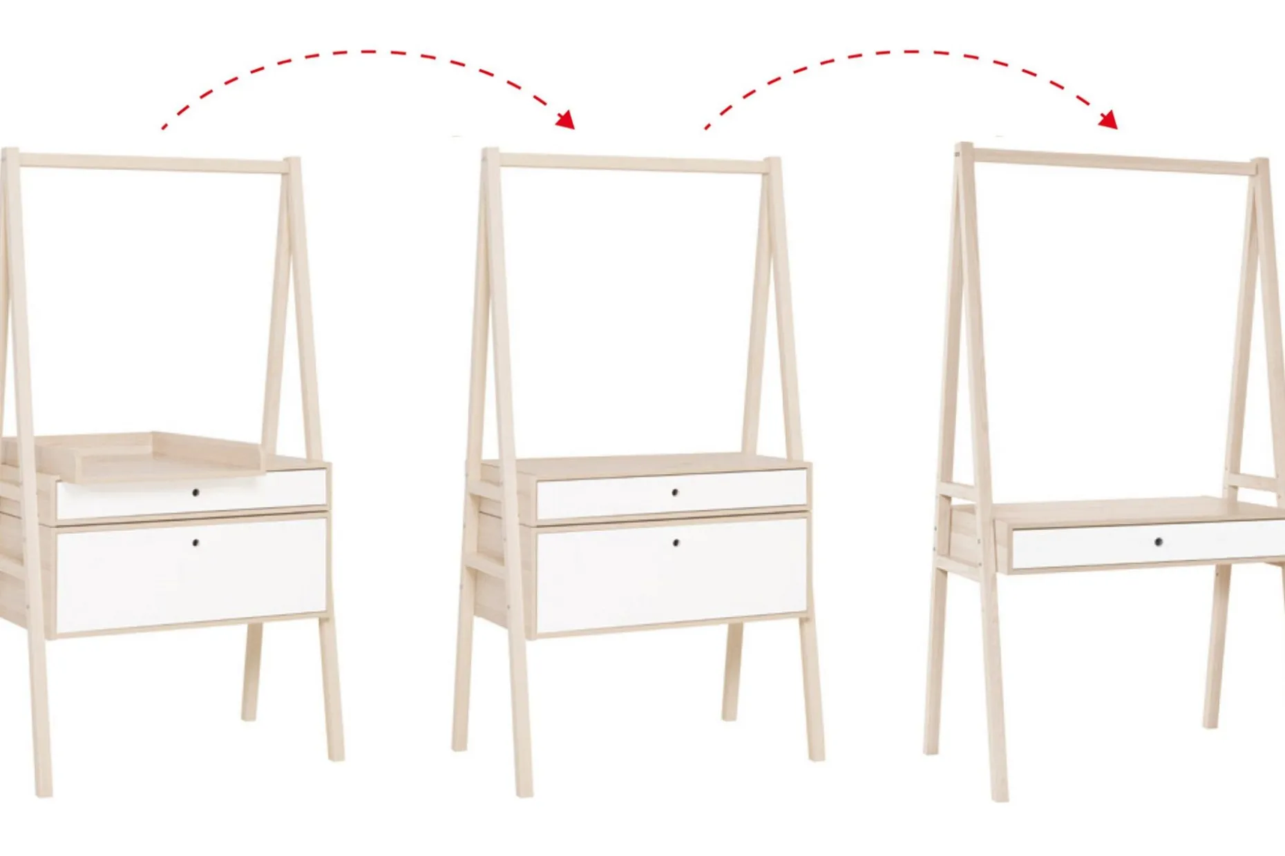 Spot Kommode Tre / Natur / Hvit