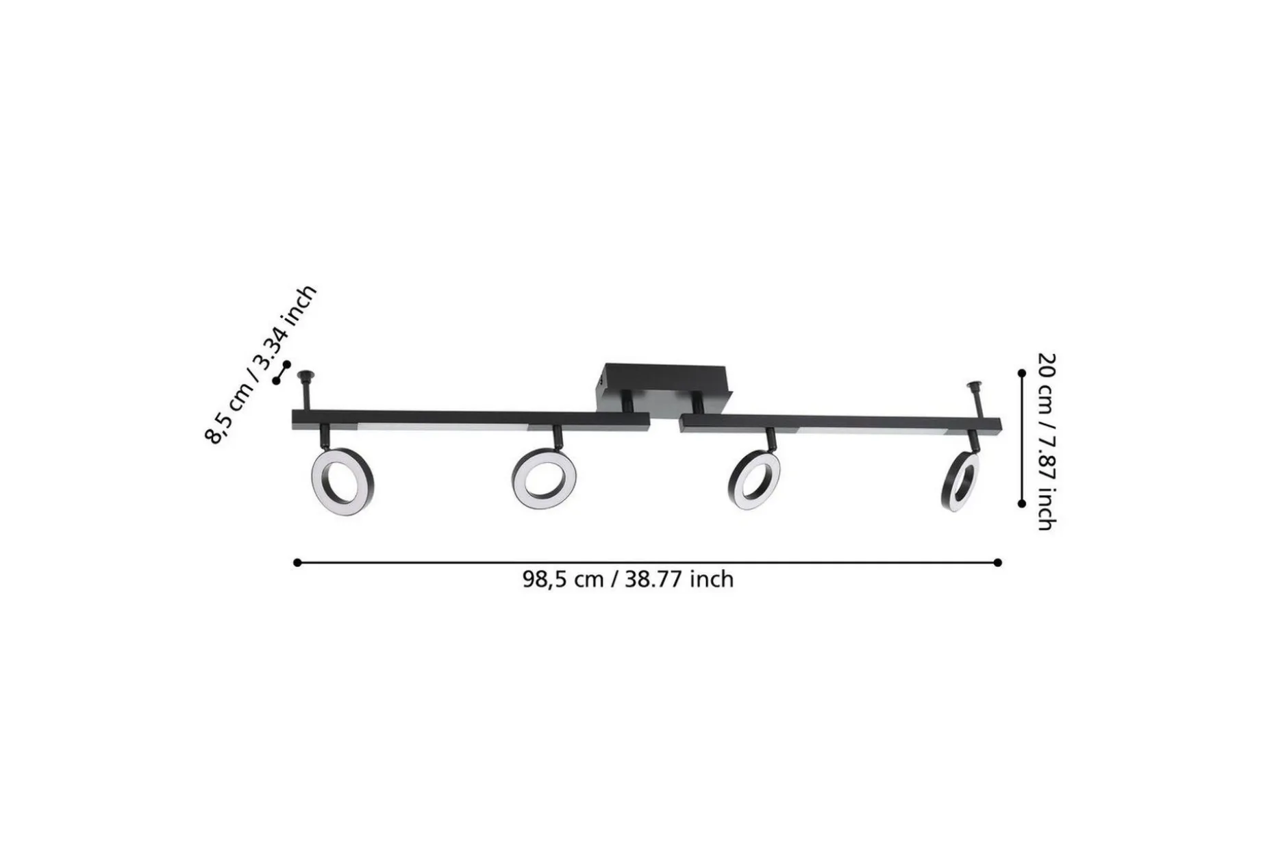 Spotlight Eglo Cardillio 2 med 4 Lamper