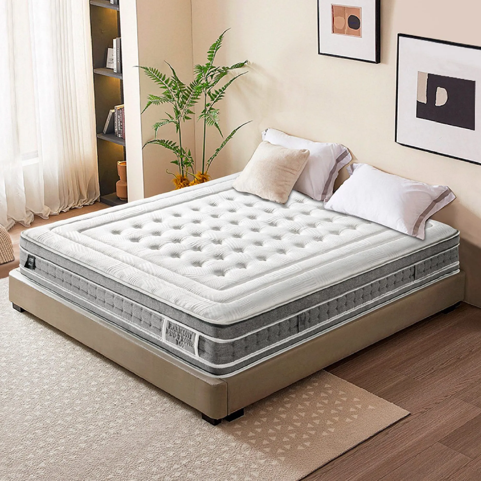 Springmadrass HOME4YOU Harmony Duo 7 soner 160x200x28 cm Vendbar