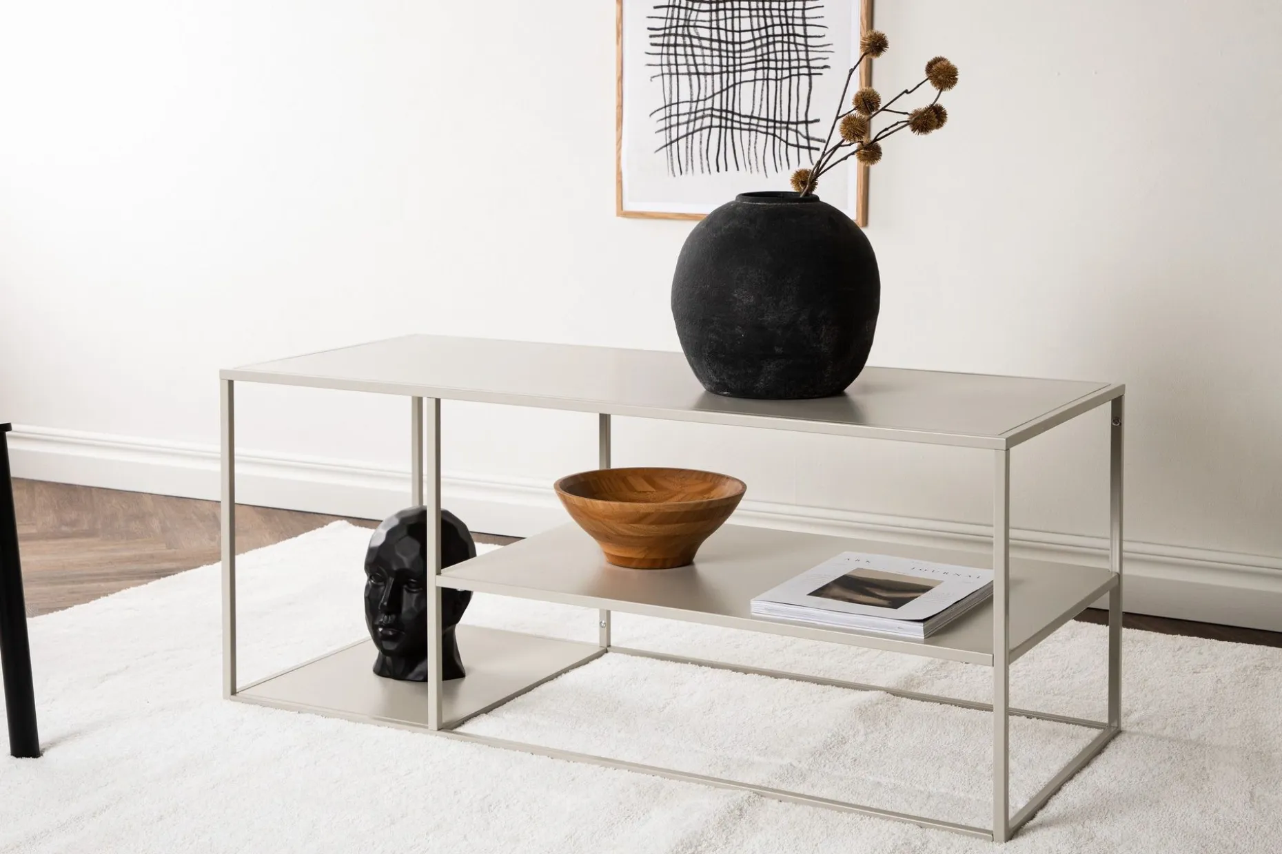 Staal Sofabord 120 cm