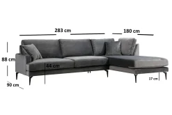 Stacker Hjørnesofa med Divan Høyre