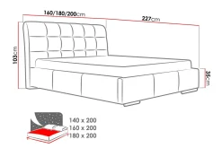 Stavanger Seng med Oppbevaring 160x200