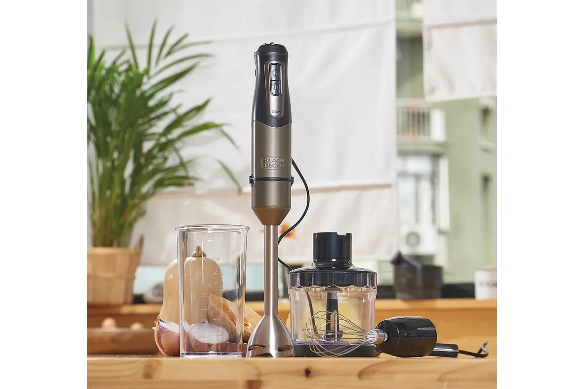 Stavmiksersett Black+Decker Børstet 1200W