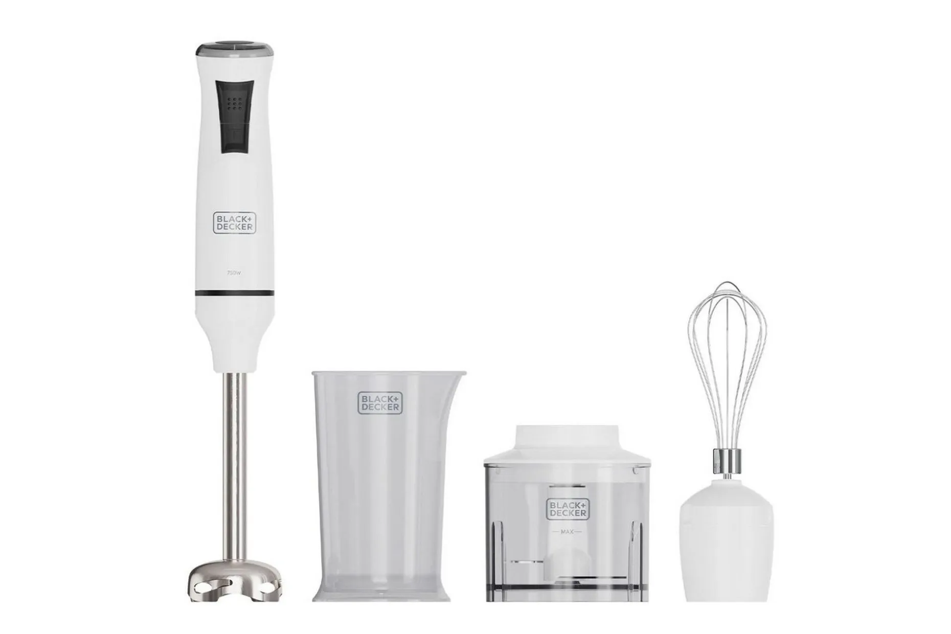 Stavmiksersett Black+Decker 750W Hvit