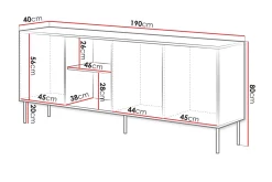 Stintino Skjenk 190x40 cm