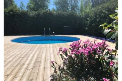 Stålveggsbasseng Premium Rund 3,5x1,5m Innebygd L:Blå 0.6