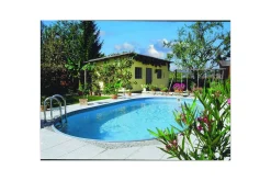 Stålveggspool Planet Pool Premium Oval 8 x 4,2 m, Persia Grå