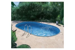 Stålveggspool Planet Pool Premium Oval 8 x 4,2 m, Persia Grå