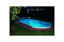 Stålveggspool Planet Pool Premium Oval 8 x 4,2 m, Persia Grå
