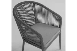 Stol ECCO 57x65xH81cm grå/aluminium