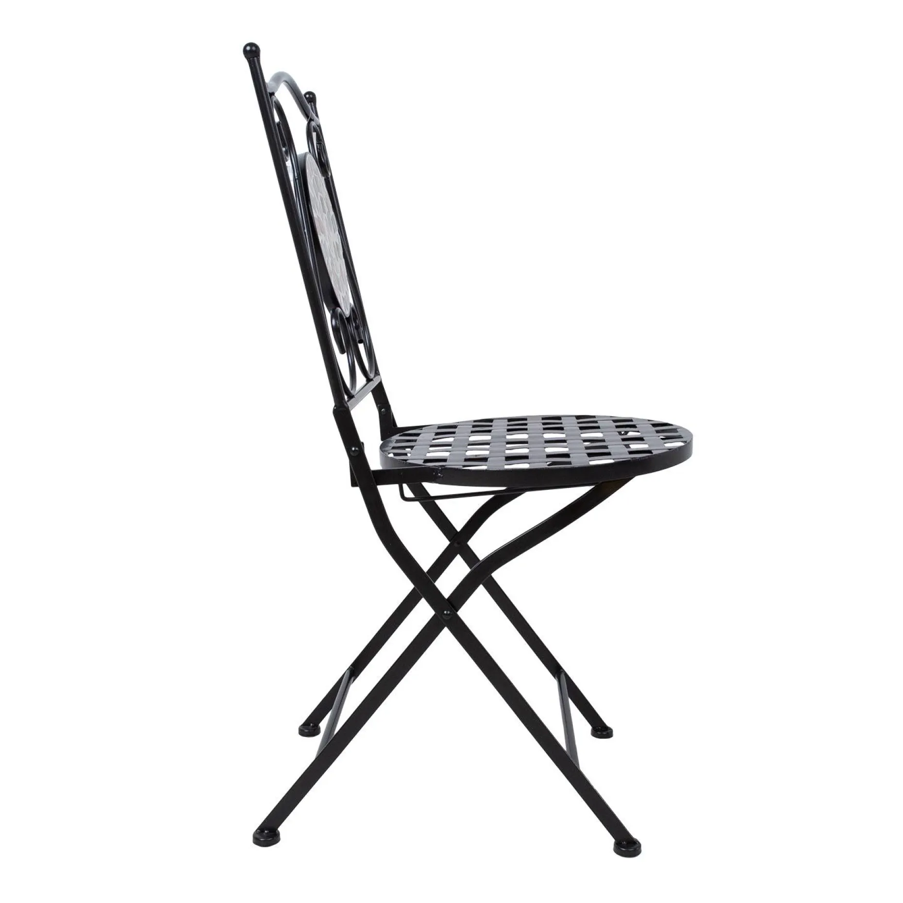 Stol HOME4YOU Checker svart metall