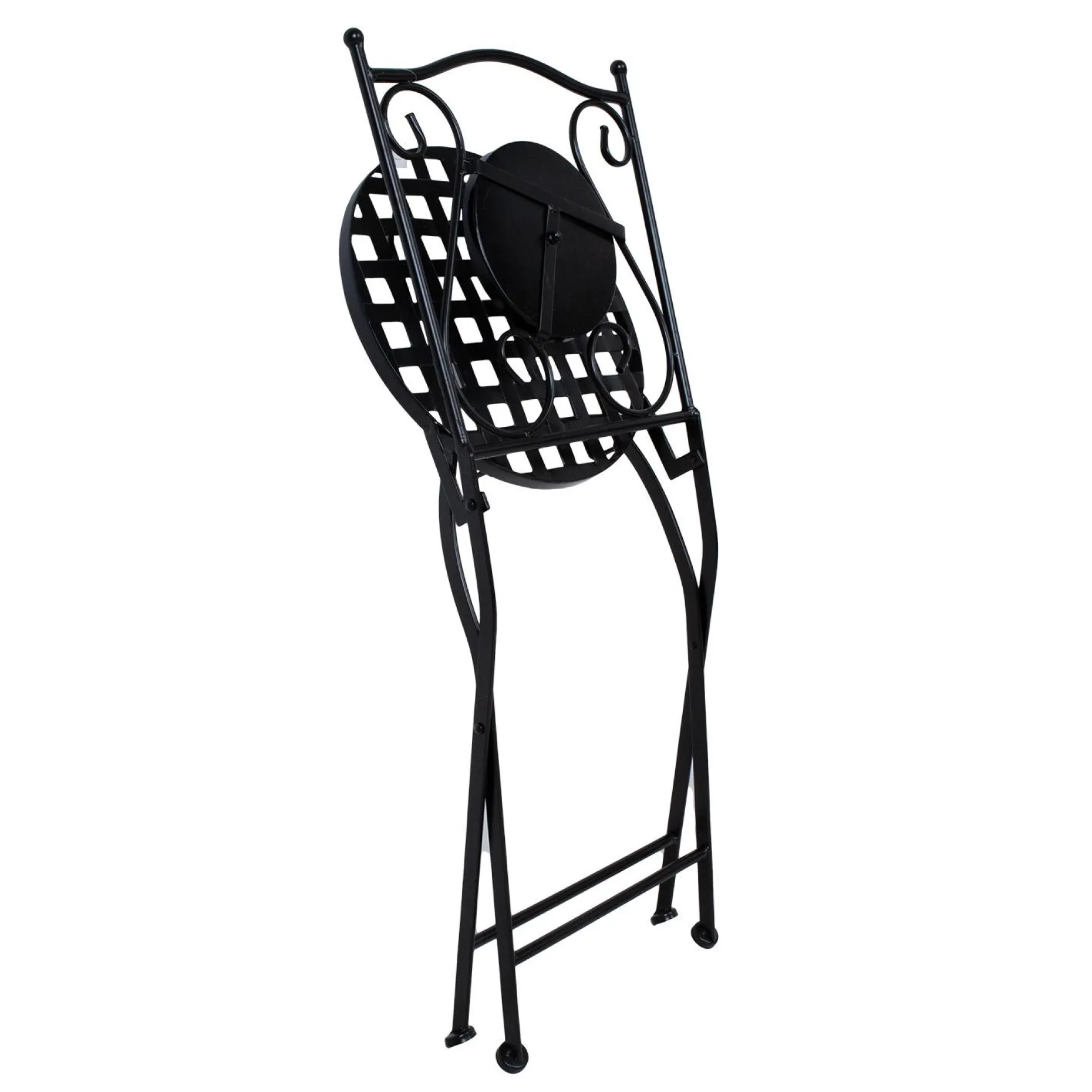 Stol HOME4YOU Checker svart metall