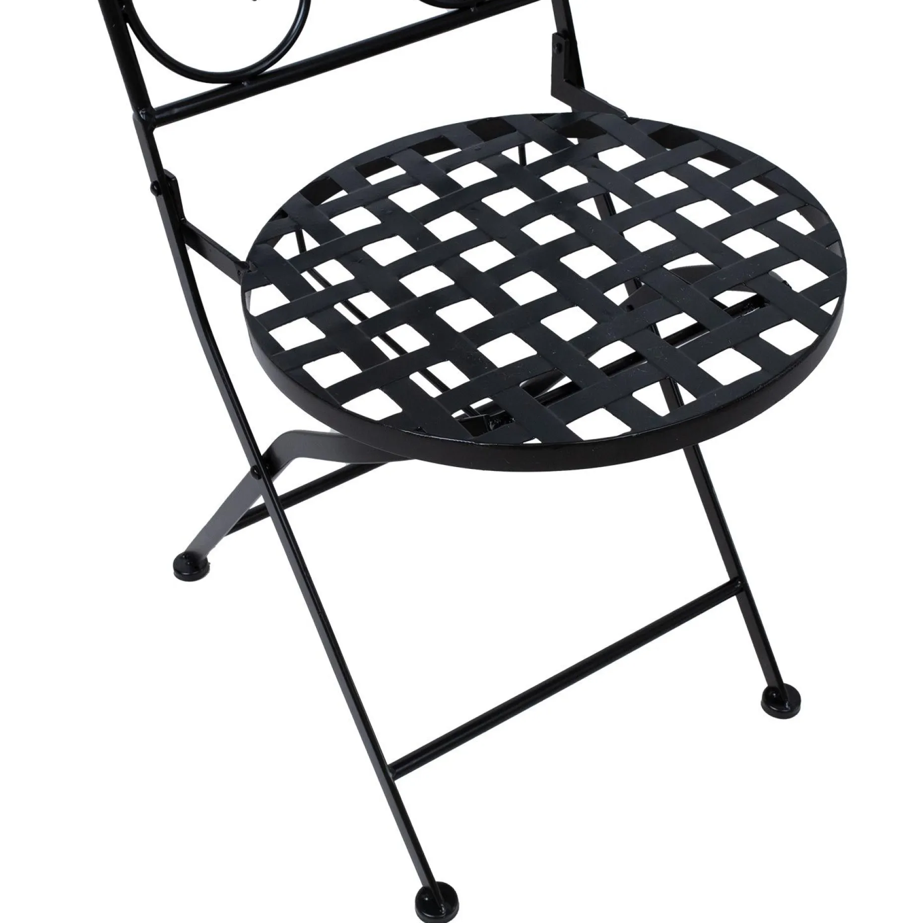 Stol HOME4YOU Checker svart metall