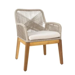 Stol HOME4YOU Florida 58x66x83 cm Akasie, beige