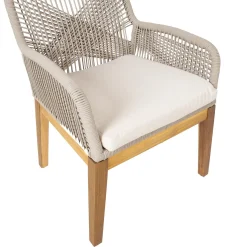 Stol HOME4YOU Florida 58x66x83 cm Akasie, beige