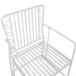 Stol HOME4YOU Jasmine antikk hvit metall