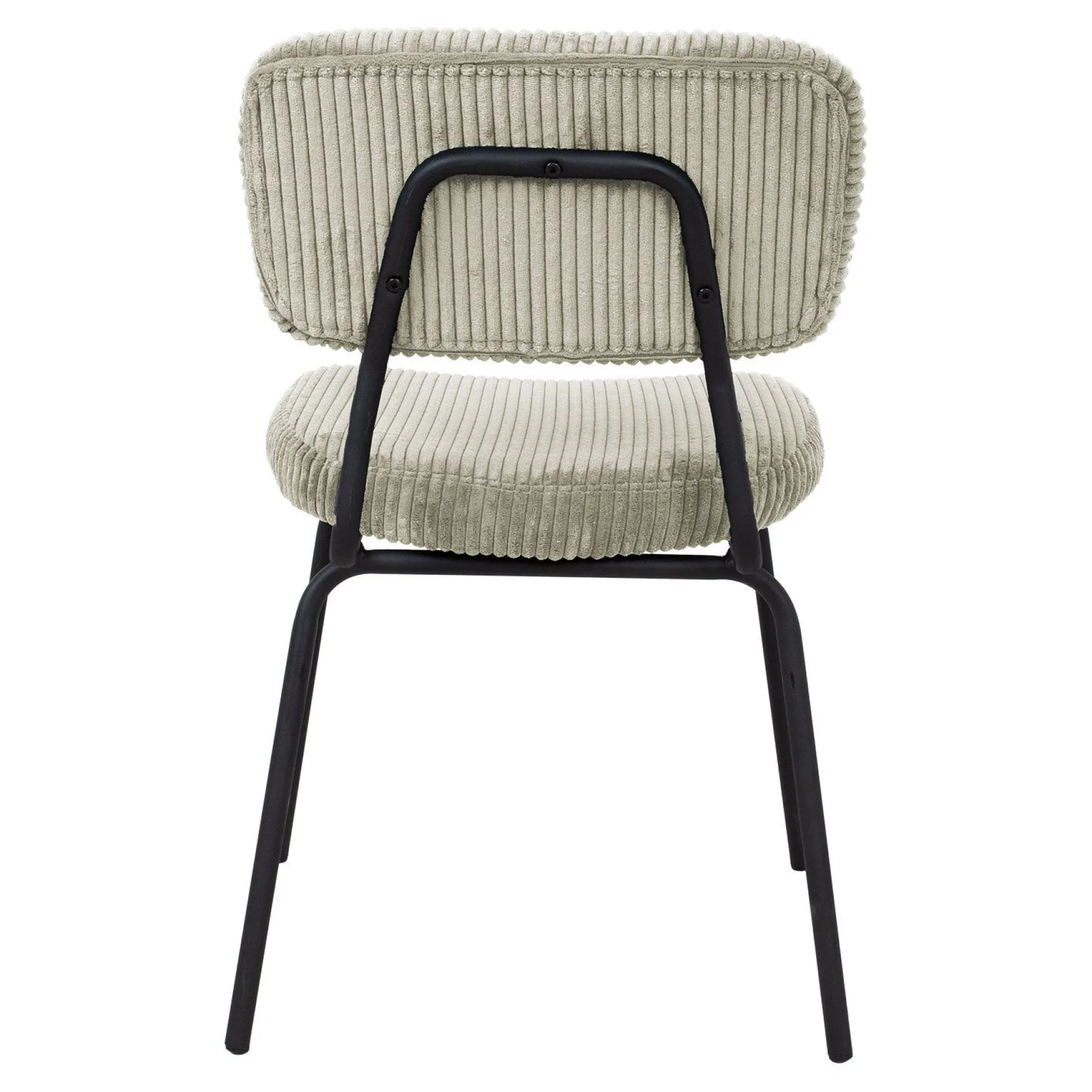 Stol HOME4YOU Keiu 46x51x76 cm Lys beige kordfløyel