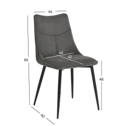 Stol HOME4YOU Maia Grå