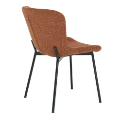 Stol HOME4YOU Manolo Rustbrun bouclé